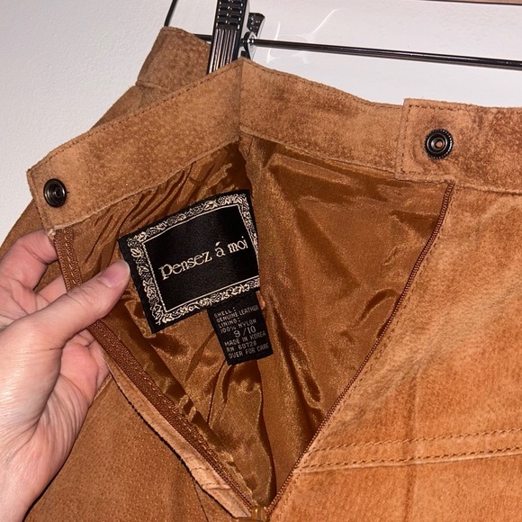 Vintage ‘90s Long Suede Pencil Skirt - Picture 5 of 8